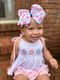 King Birthday-themed NEON Printed Grosgrain Hair Bow