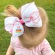 Medium Birthday-themed Grosgrain Hairbow with Moonstitch Edge