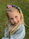 Navy Patriotic Printed Knot Padded Headband
