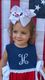 King Grosgrain Hair Bow with Moonstitch Edge and Patriotic Popsicle Embroidery