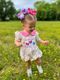 Medium Flower Sequin Tulle Overlay Grosgrain Hair Bow
