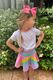 Medium Flower Sequin Tulle Overlay Grosgrain Hair Bow
