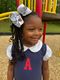 Medium Grosgrain Hair Bow with Moonstitch Edge and School-themed Embroidery