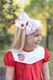 King Grosgrain Hair Bow with Moonstitch Edge and School-themed Embroidery