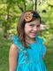 Extra Large Glitter Foam Pumpkin on Grosgrain Wrapped Headband