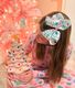 King Pink Santa Print Grosgrain Hair Bow	
