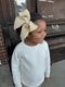 Medium Faux Sherpa Whimsy Tails with Grosgrain Wrap