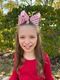 King Stripe Print Sequin Hair Bow