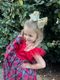 King Glitter Vinyl with Grosgrain Underlay Hair Bow