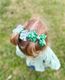 Mini Shamrock Print Grosgrain Hair Bow