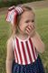King Red Linen Ric-Rac with Linen Underlay Cheer Bow