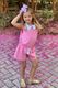 King Pearl Pink Gingham Bows Print Grosgrain Hair Bow