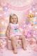Medium Birthday Stripe Print Grosgrain Hair Bow