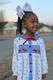 King Cherry Embroidered Moonstitch Edge Hair Bow