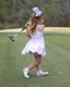 King Golf Cart Print Grosgrain Hair Bow