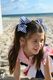 Medium Nautical Stripe Print Grosgrain Hair Bow
