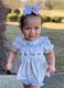 Medium Moonstitch Grosgrain Hair Bow with Easter-Inspired Embroidery