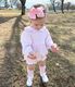 Mini King Grosgrain Hair Bow on Baby Band