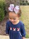 Medium Americana 250 Embroidery on Moonstitch Edge Hair Bow