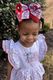 King Americana Print Metallic Edge with Grosgrain Underlay Hair Bow
