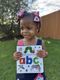 Extra Small Back to School Colorblock Apple Print Hair Bow