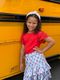 Back to School Apple Print Knot Headband