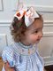 Medium Halloween Jack o' Lantern Embroidery Moonstitch Hair Bow