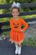 King Halloween Jack o' Lantern Embroidery Moonstitch Hair Bow