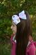 Medium Moonstitch Reindeer Embroidery Hair Bow