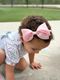 Mini King Pleated Grosgrain Hair Bow Headband