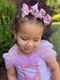 Extra Small Princess Print Grosgrain Hair Bow