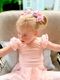 Extra Small Dancer Print Grosgrain Hair Bow