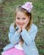 King Pink Paisley Print Hair Bow