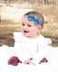 Small Pleated Organza Grosgrain Underlay Bow on Baby Band