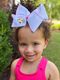 King Puppy Dog Embroidered Moonstitch Hair Bow