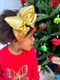 King Metallic Overlay Girls Hair Bow