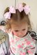 Extra Small Organza and Grosgrain Overlay Hair Bow
