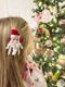 Large Santa Ribbon Art Clip