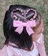 Mini Velvet Two-Loop Bow with Fancy Cut Tail