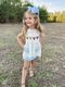 King Grosgrain Hair Bow with Matching Moonstitch Edge