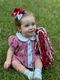 Medium Two-tone Collegiate Embroidered Grosgrain Hair Bow