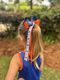 Medium Two-tone Collegiate Embroidered Grosgrain Hair Bow