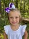 Medium Two-tone Collegiate Embroidered Grosgrain Hair Bow