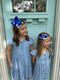 King Two-tone Grosgrain Hair Bow with Embroidered Collegiate Logo