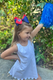 King Two-tone Grosgrain Hair Bow with Embroidered Collegiate Logo