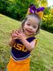 King Two-tone Grosgrain Hair Bow with Embroidered Collegiate Logo