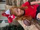 King Two-tone Grosgrain Hair Bow with Embroidered Collegiate Logo