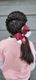 King Two-tone Grosgrain Hair Bow with Embroidered Collegiate Logo