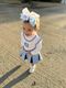 King Two-tone Grosgrain Hair Bow with Embroidered Collegiate Logo