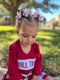 Mini Signature Collegiate Logo Print Grosgrain Hair Bow
